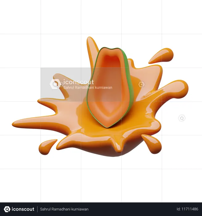 Papaya juice  3D Icon