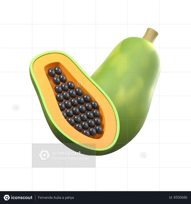 Papaya Slices  3D Icon
