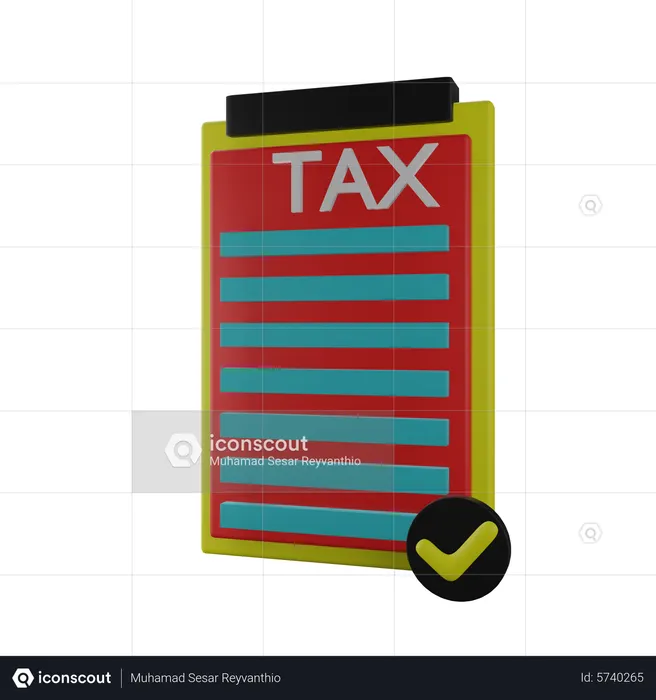 Papel fiscal  3D Icon