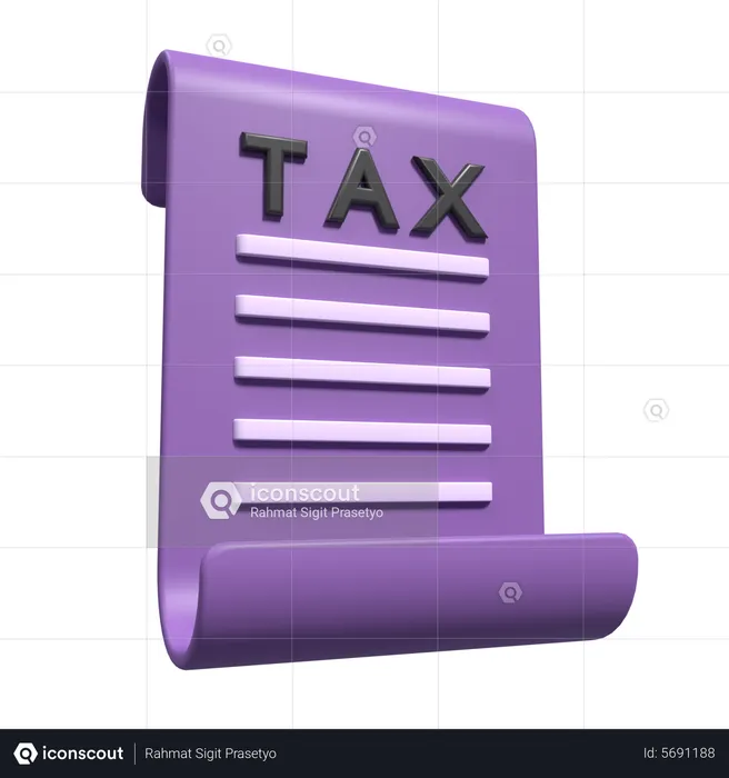 Papel fiscal  3D Icon