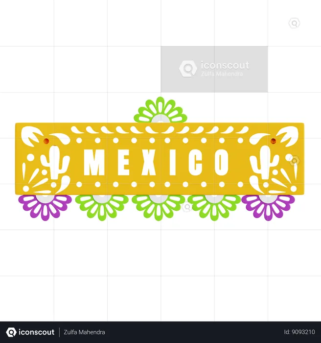 Papel Picado  3D Icon