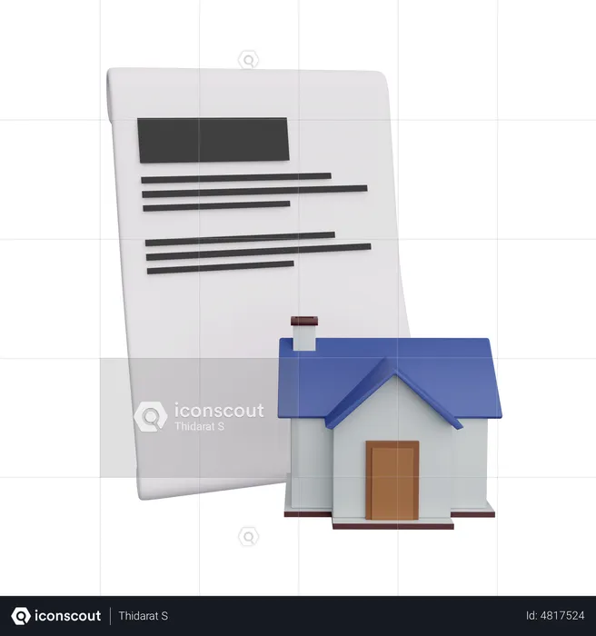 Documento de propriedade  3D Icon