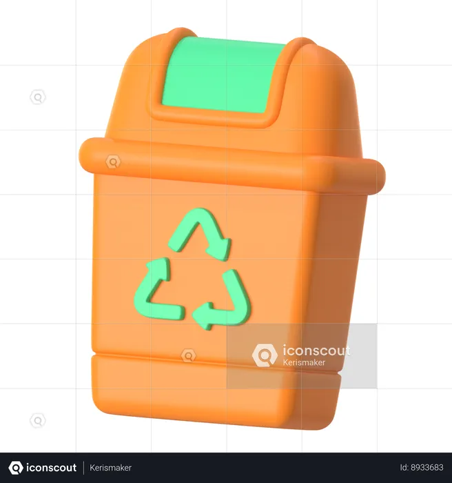 Papelera de reciclaje  3D Icon