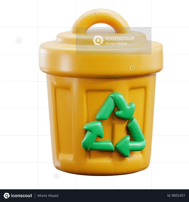 Papelera de reciclaje  3D Icon