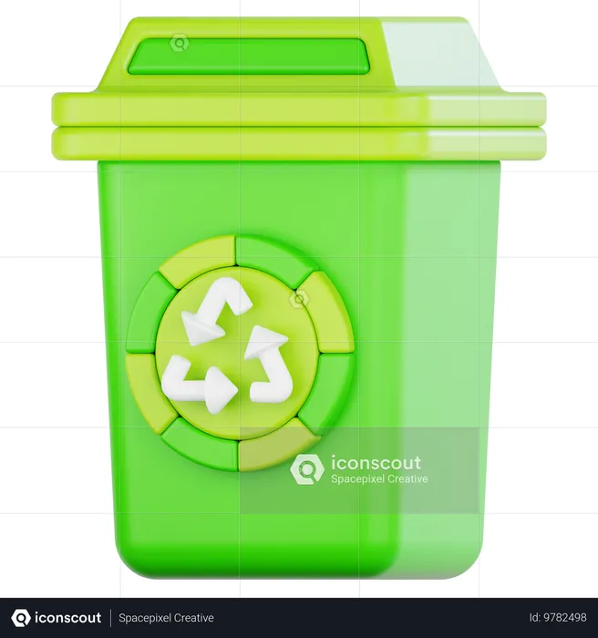 Tacho de reciclaje  3D Icon