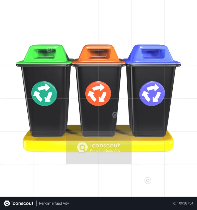 Tacho de reciclaje  3D Icon