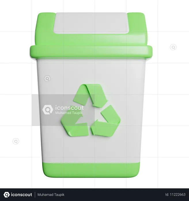 Papelera de reciclaje  3D Icon