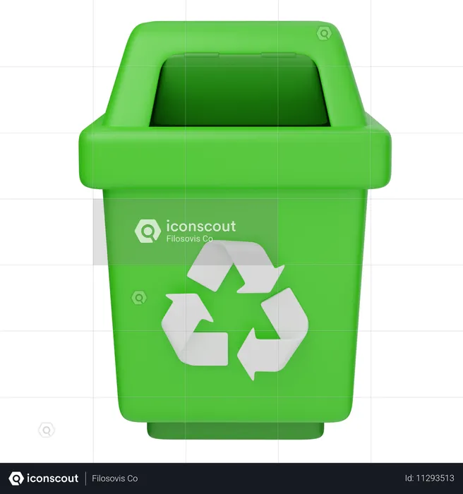 Papelera de reciclaje  3D Icon