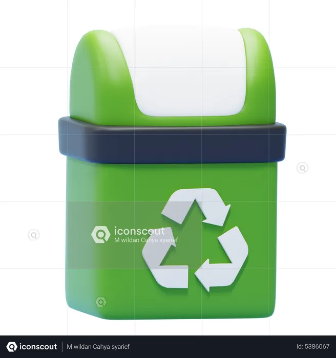 Papelera de reciclaje  3D Icon