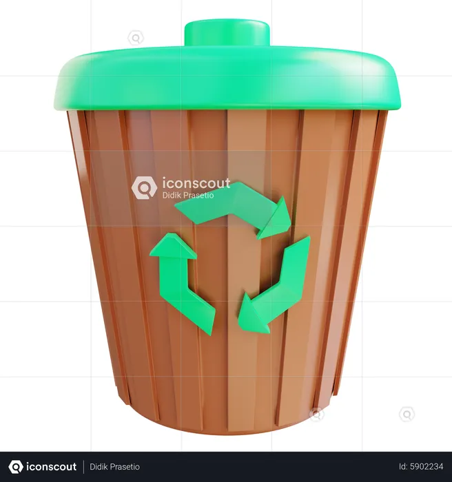 Papelera de reciclaje  3D Icon