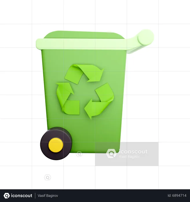 Papelera de reciclaje  3D Icon