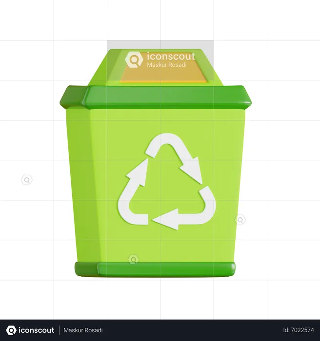 Tacho de reciclaje  3D Icon