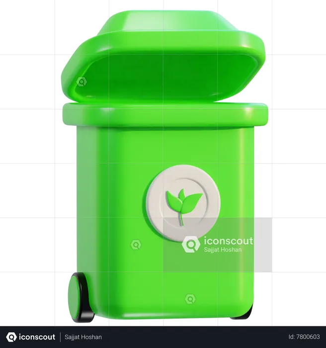 Papelera de reciclaje  3D Icon