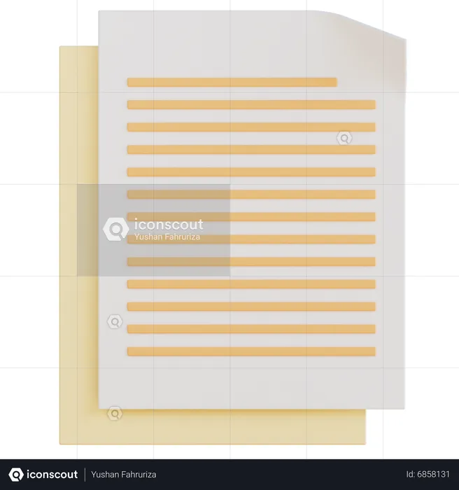 Documentos  3D Icon