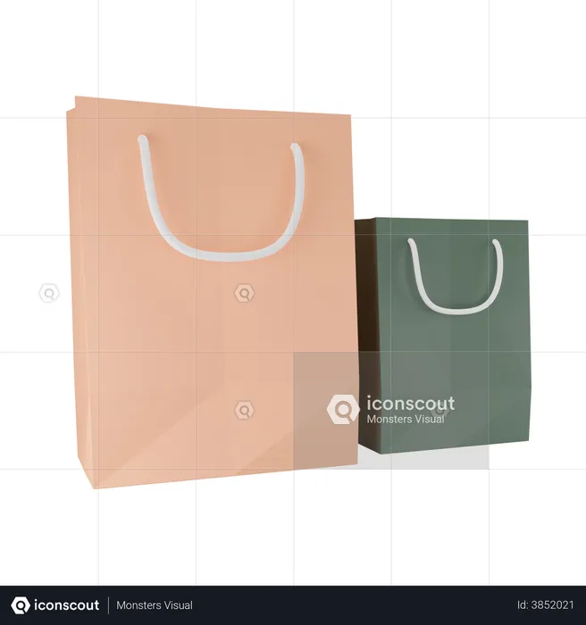 Paper Bag  3D Illustration