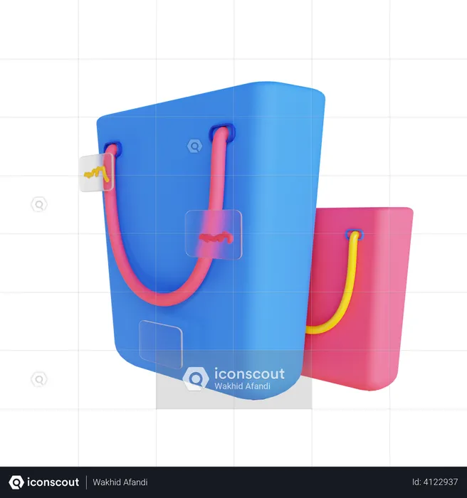 Paper bag  3D Illustration