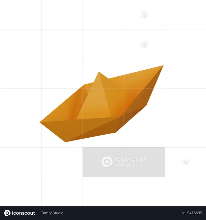 Paper Boat  3D Icon