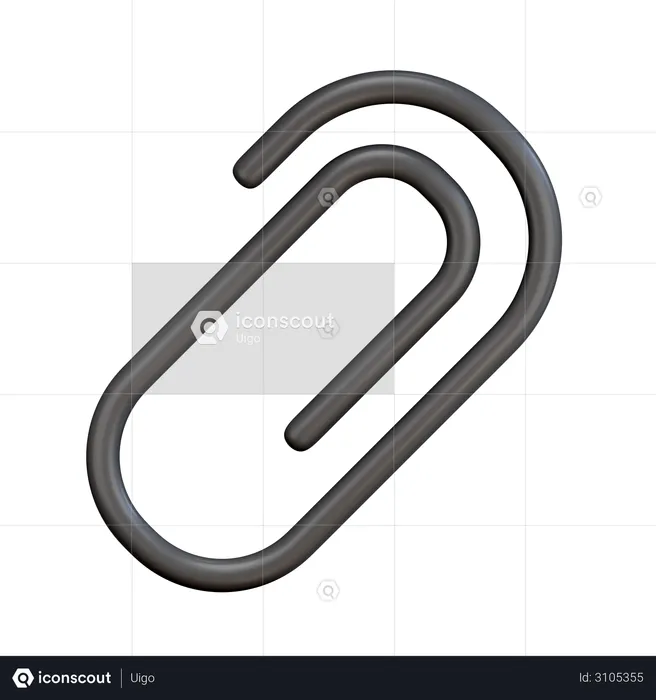 Paper Clip  3D Illustration