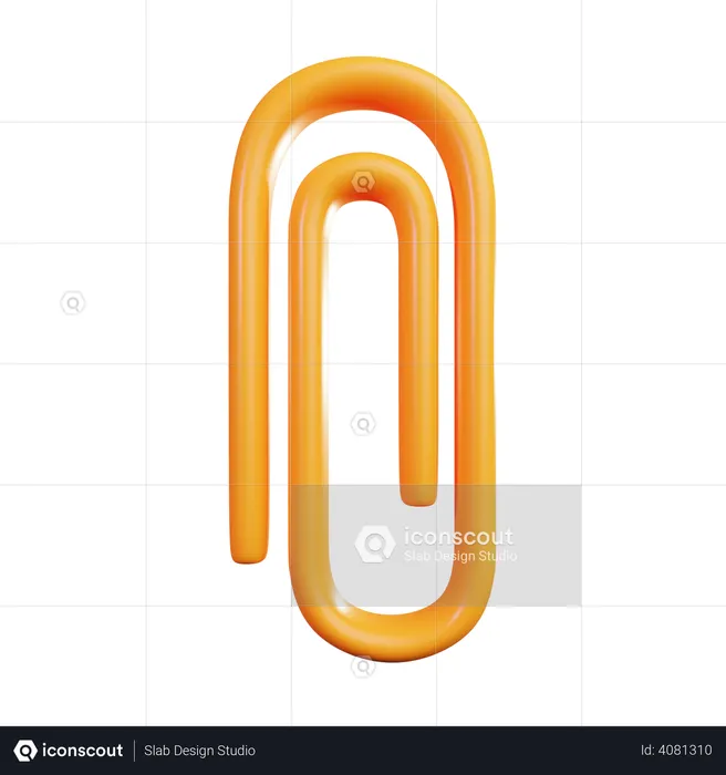 Paper clip  3D Illustration