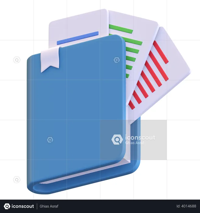Paper folder  3D Illustration
