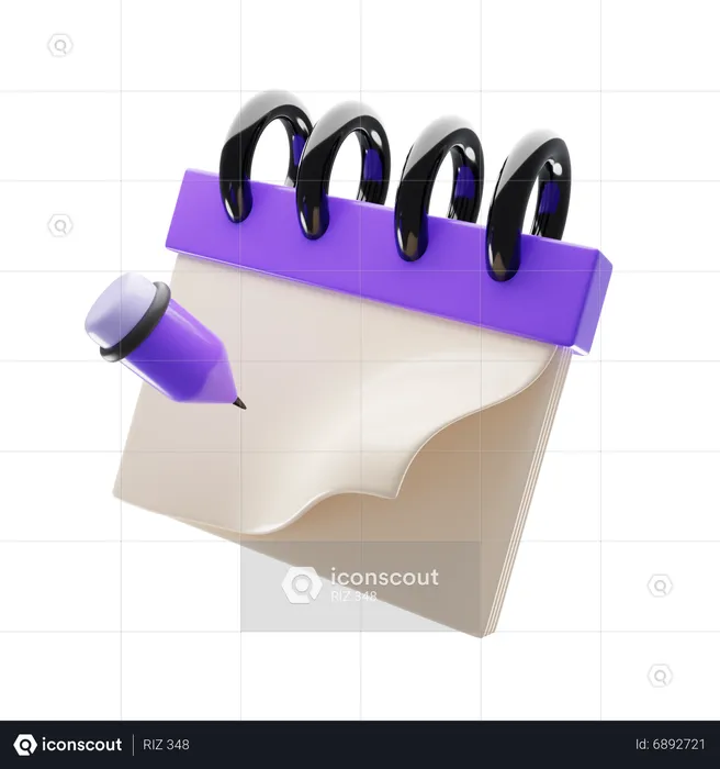 Paper note  3D Icon