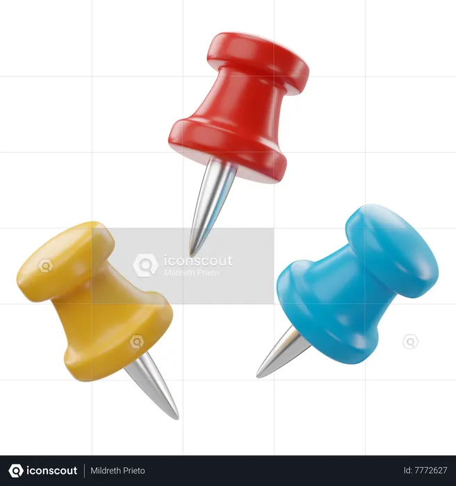 Paper Pin  3D Icon