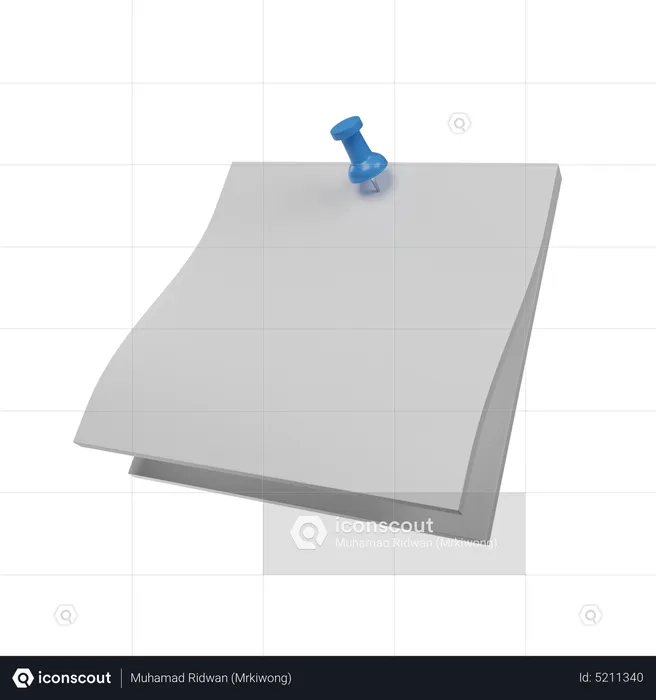 Paper Pin  3D Icon