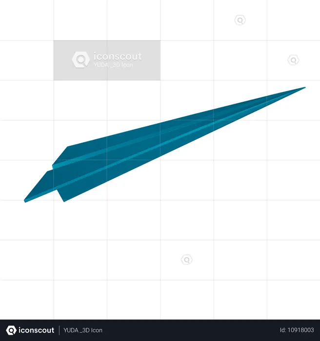 종이 비행기  3D Icon