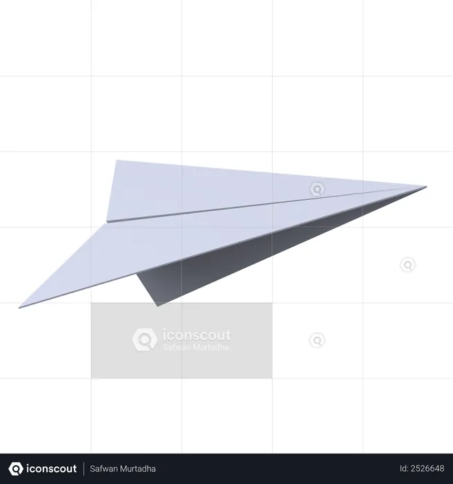 Paper Plane 3D Illustration