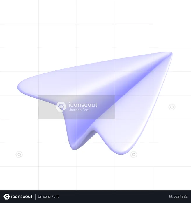 Paper Plane  3D Icon