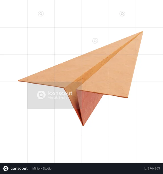 Paper Plane Logo 3D Logo
