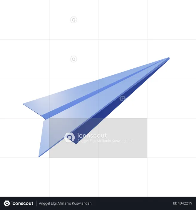 Paper plane  3D Illustration