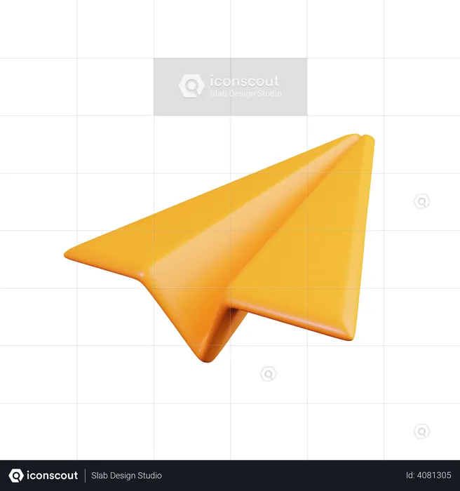 Paper plane  3D Illustration