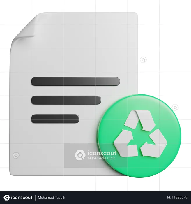 Paper Recycle  3D Icon