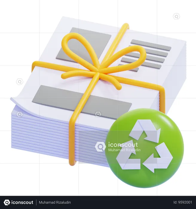 Paper Recycling  3D Icon