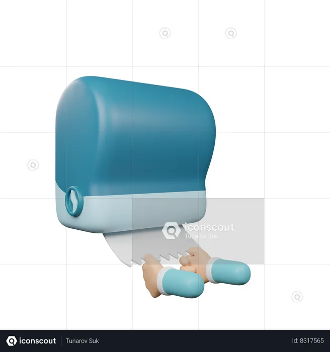Paper Towel Dispenser  3D Icon