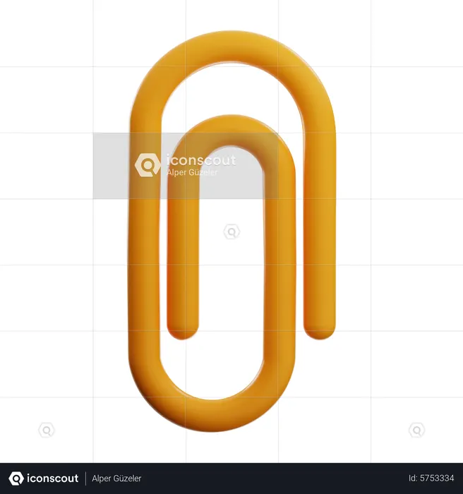 Paperclip  3D Icon