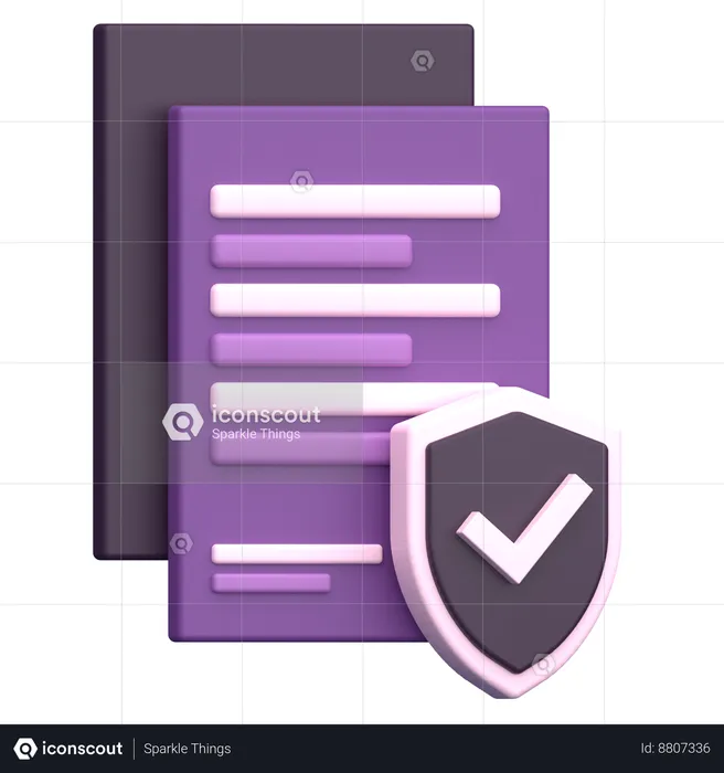 Papier d'assurance  3D Icon