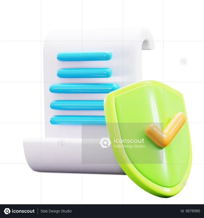 Papier d'assurance  3D Icon