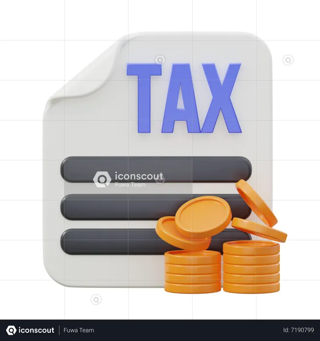 Papier fiscal  3D Icon