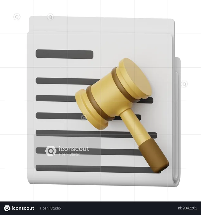 Document judiciaire  3D Icon