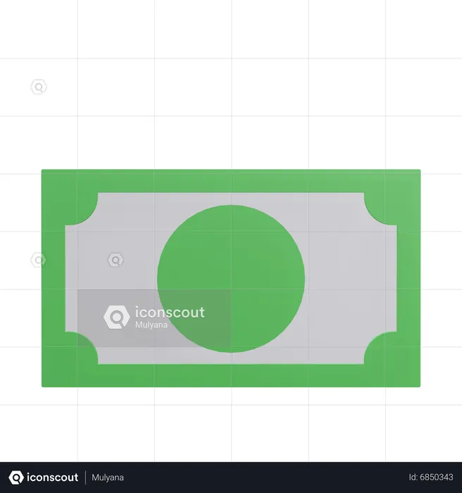 Billet d'argent  3D Icon