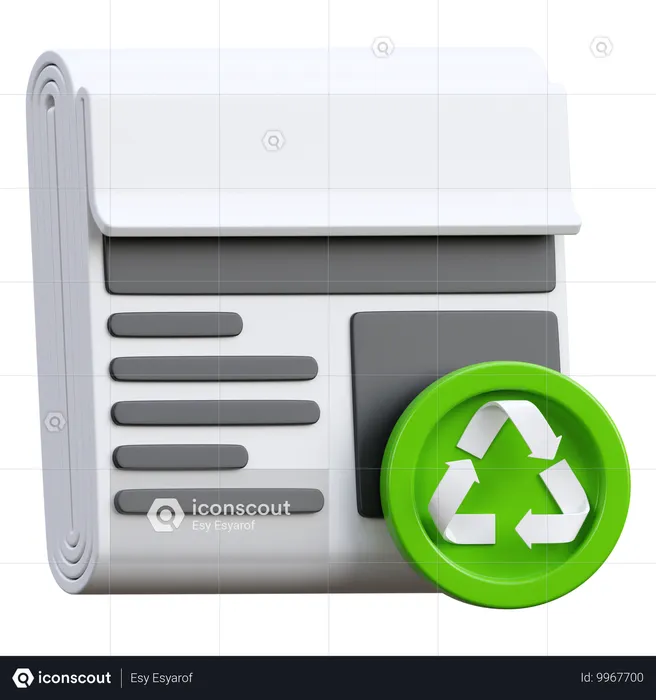 Papierrecycling  3D Icon