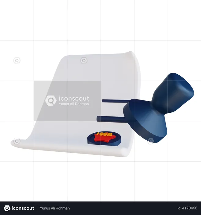 Papiers de timbre  3D Illustration