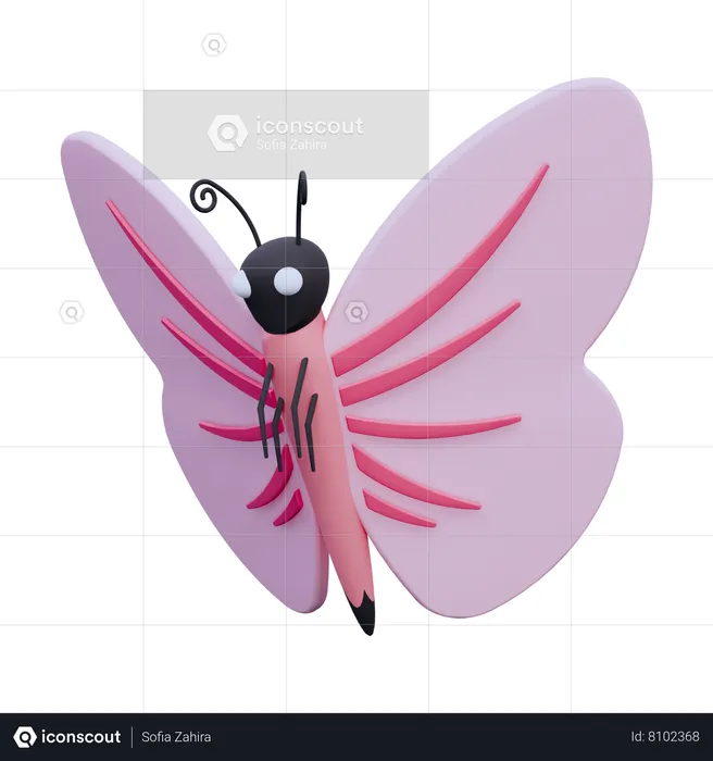 Papillon  3D Icon