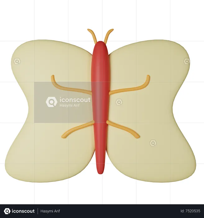 Papillon  3D Icon