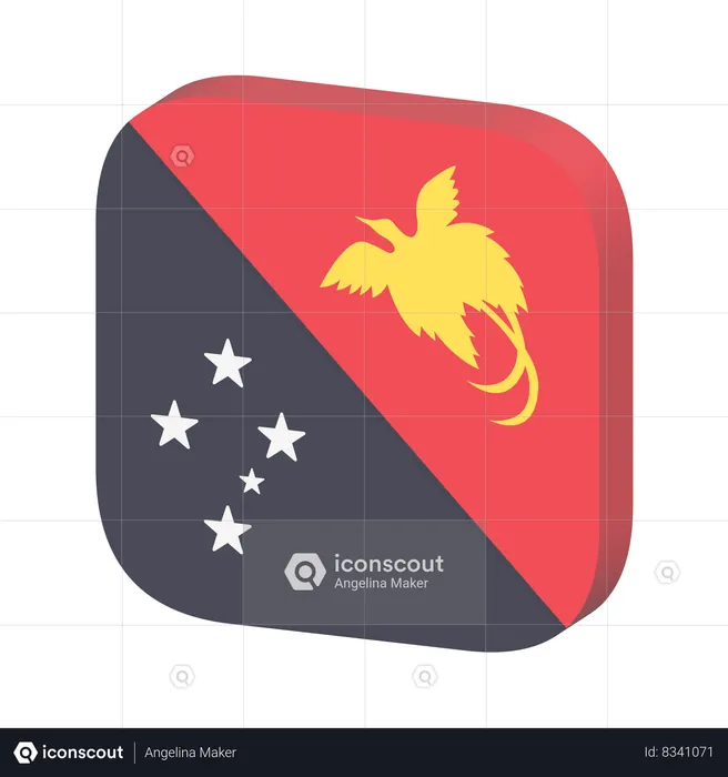 Papua New Guinea Flag Flag 3D Icon