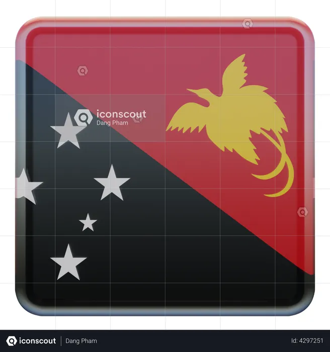 Papua New Guinea Flag Flag 3D Illustration