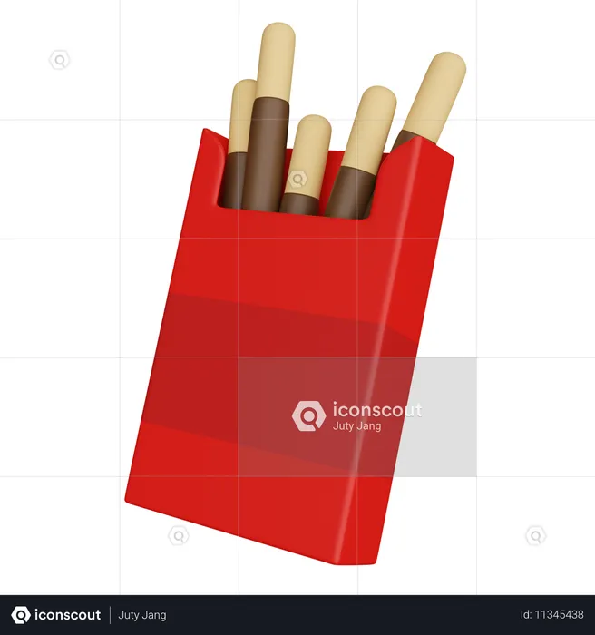 Boîte d'emballage dans une boîte Pocky  3D Icon