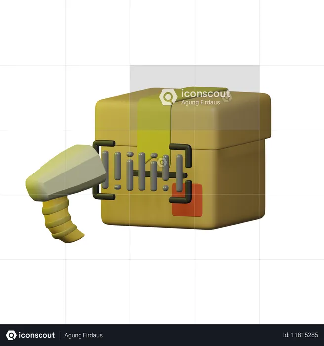 Code-barres du colis  3D Icon